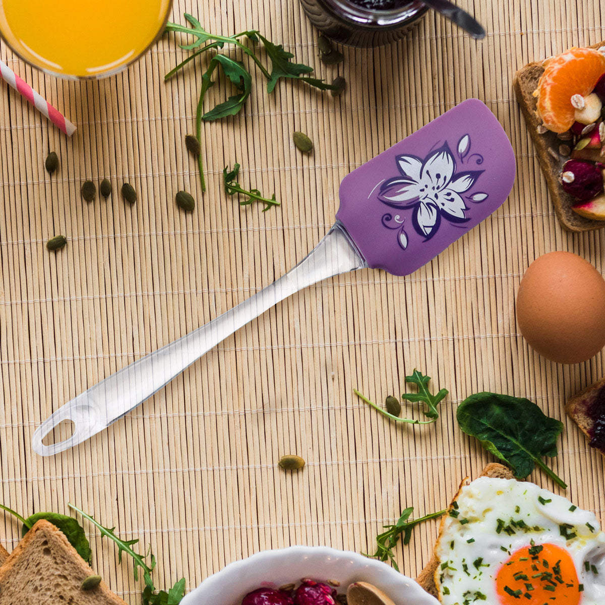 Espátula de Silicona color Morado para Cocina