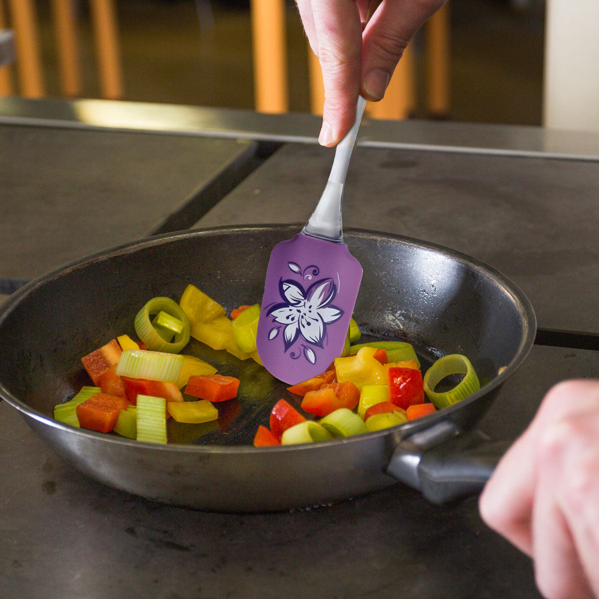 Espátula de Silicona color Morado para Cocina