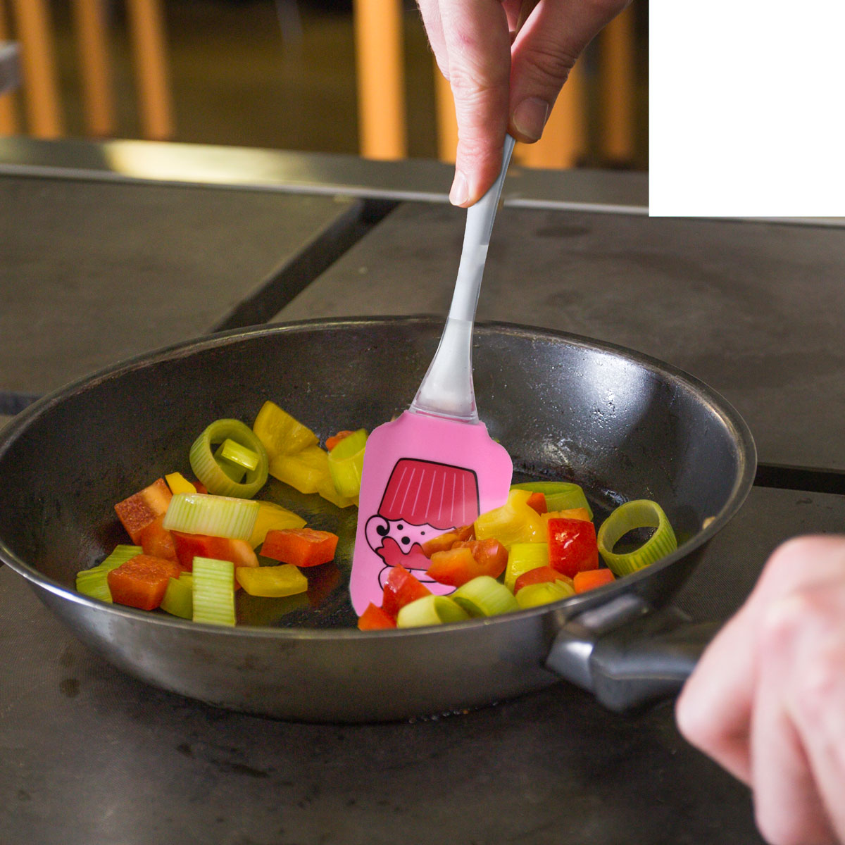 Espátula de Silicona color Rosa para Cocina