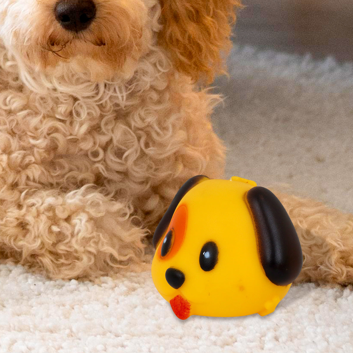 Juguete en Forma de Perrito color Amarillo para Mascota