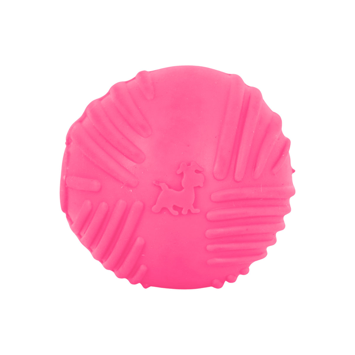 Pelota color Fucsia con Diseño de Líneas para Mascota