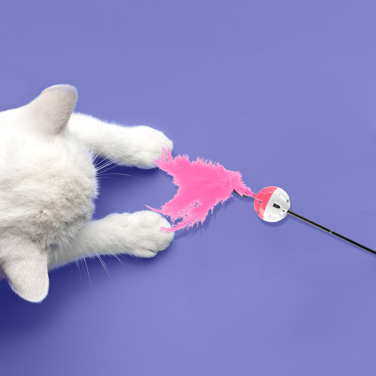 Varita Interactiva color Rosa para Gato, Amazin Pets