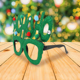 Lentes con Diseño Navideño color Verde, Ho Ho Ho