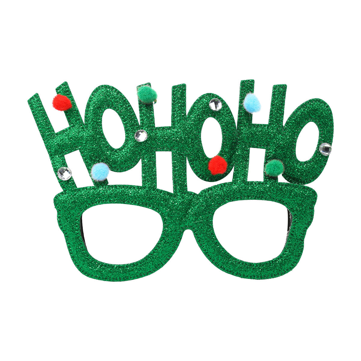 Lentes con Diseño Navideño color Verde, Ho Ho Ho