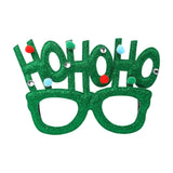 Lentes con Diseño Navideño color Verde, Ho Ho Ho