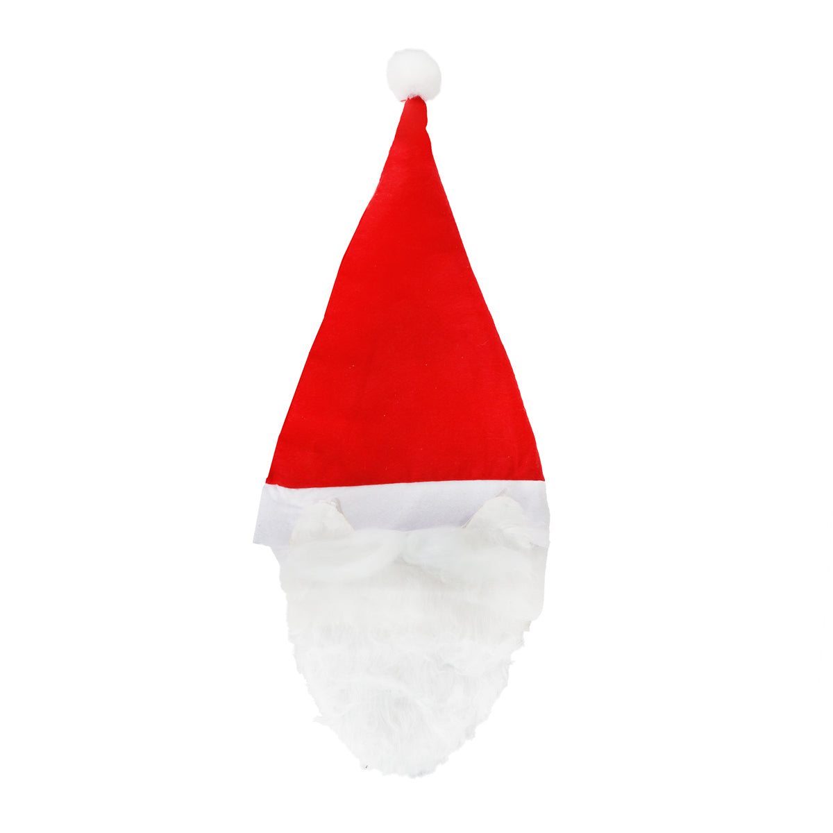 Gorrito Navideño Color Rojo con Barba de Santa Claus