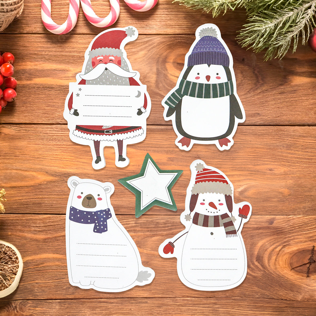Set de Notas Adhesivas con Diseños Navideños