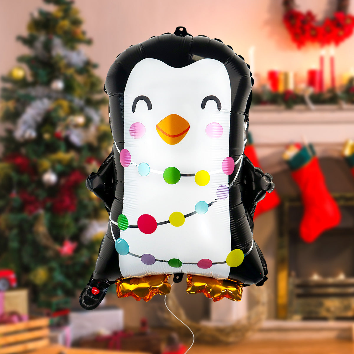 Globo Navideño en Forma de Pingüino