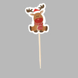 Set Navideño de Capacillos y Palillos Decorativos para Cupcakes, Reno