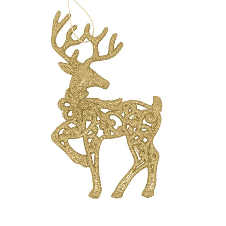 Ornamento en Forma de Reno color Oro