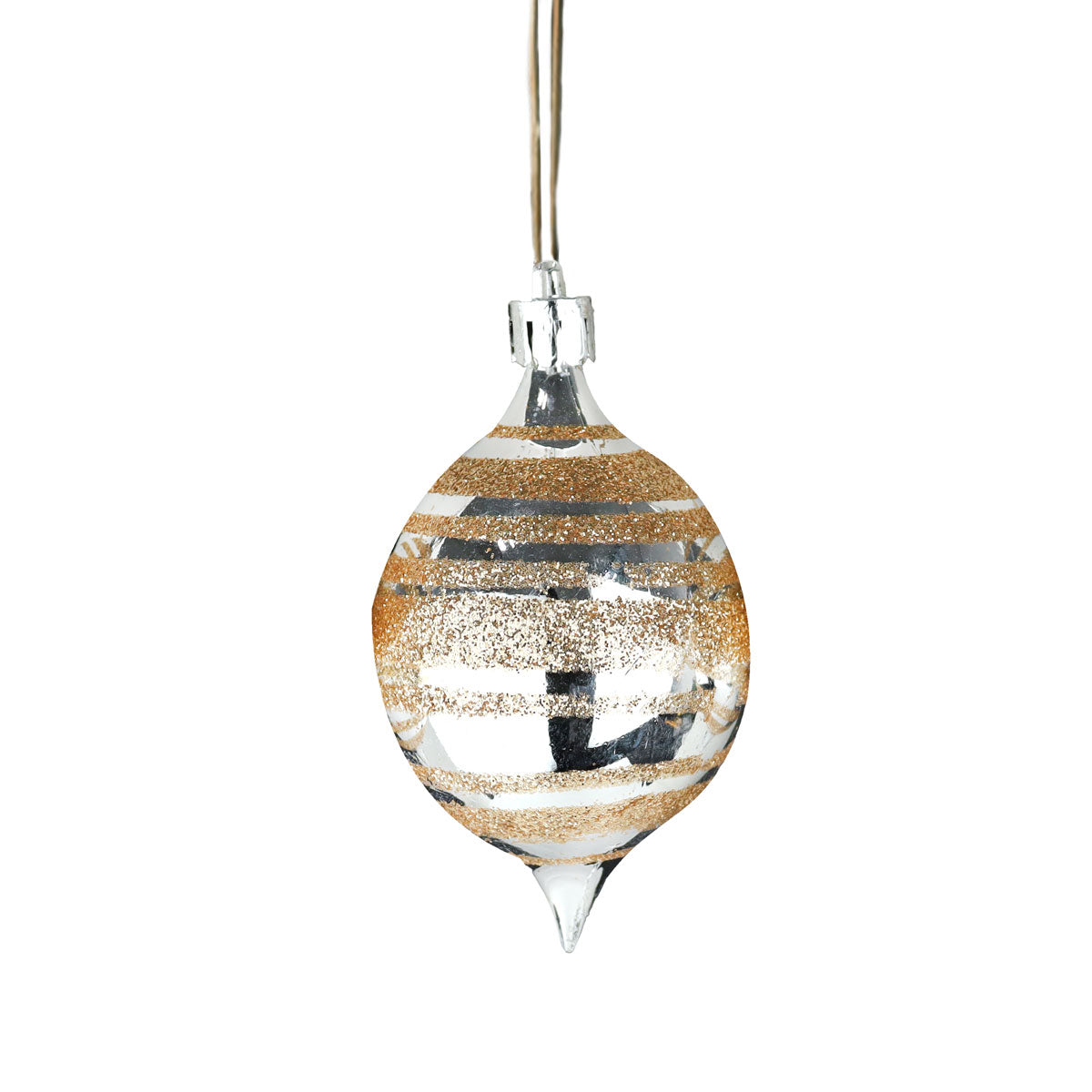 Esfera Decorada con Diamantina color Oro