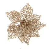 Flor Ornamento Navideño, Color Dorado