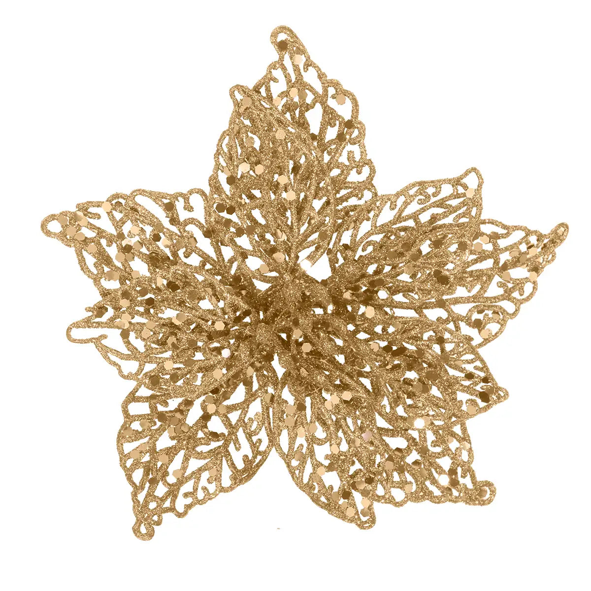 Nochebuena con Diamantina color Oro