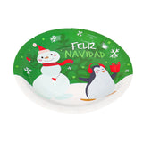 Set de 10 Platos de Cartón "Feliz Navidad"