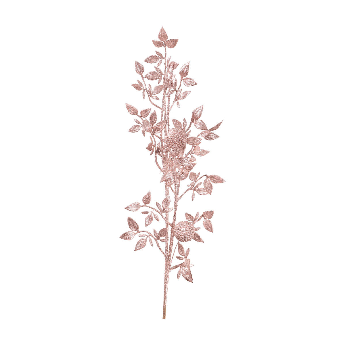 Vara de Follaje Artificial, Color Rose Gold
