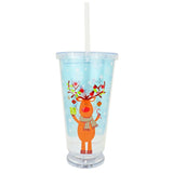 Vaso de Plástico con Diseño de Reno