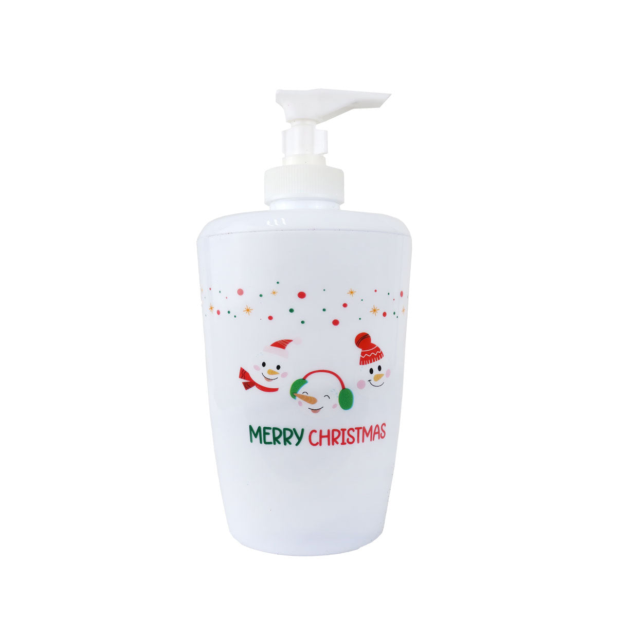 Dispensador de Jabón Líquido con Diseño Muñecos de Nieve