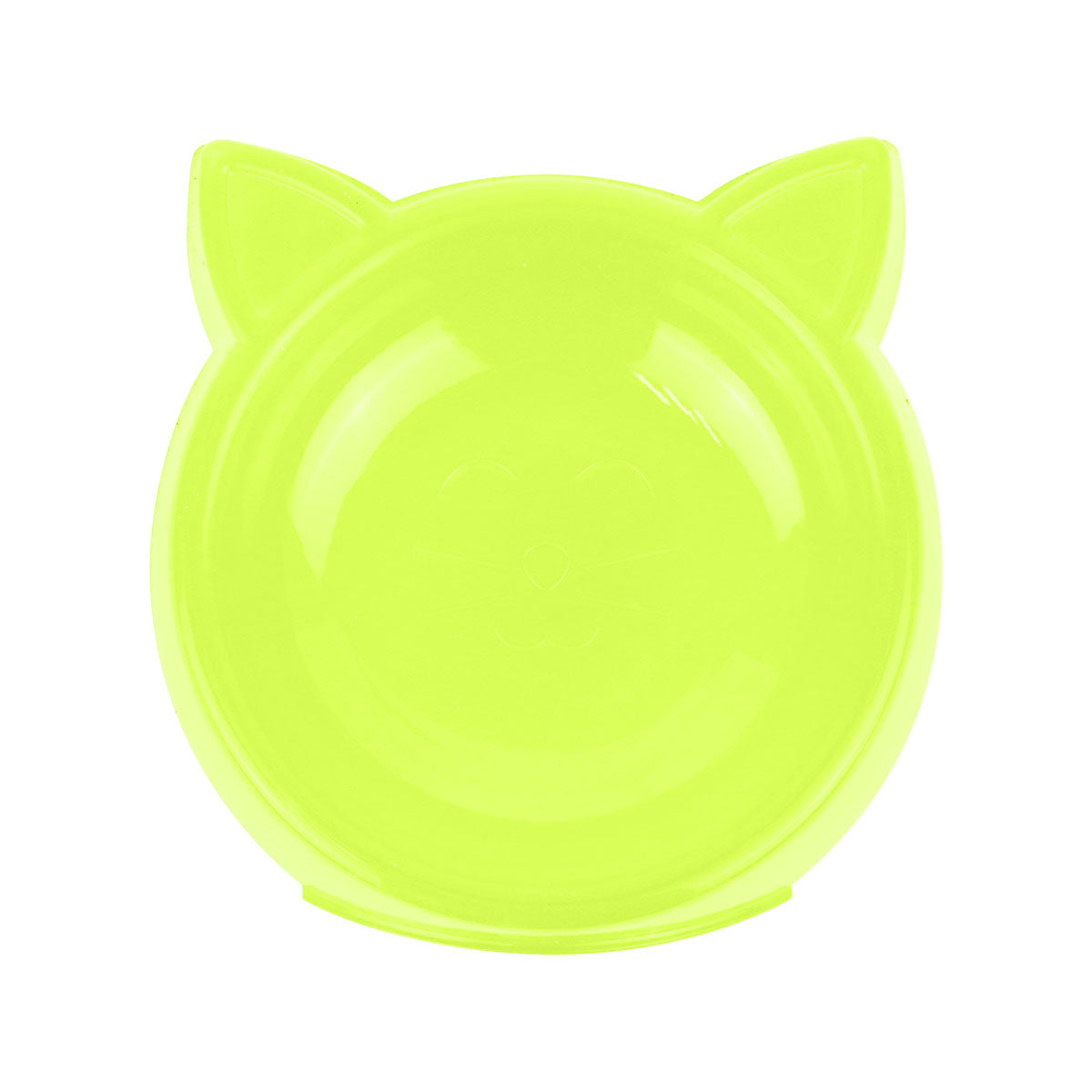 Plato de Plástico con Diseño de Gatito color Verde