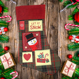 Bota Navideña color Rojo, Let It Snow