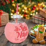 Vaso de Plástico con Diseño de Esfera "Feliz Navidad"