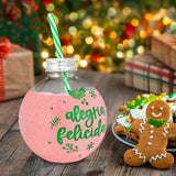 Vaso de Plástico con Diseño de Esfera "Felicidad"