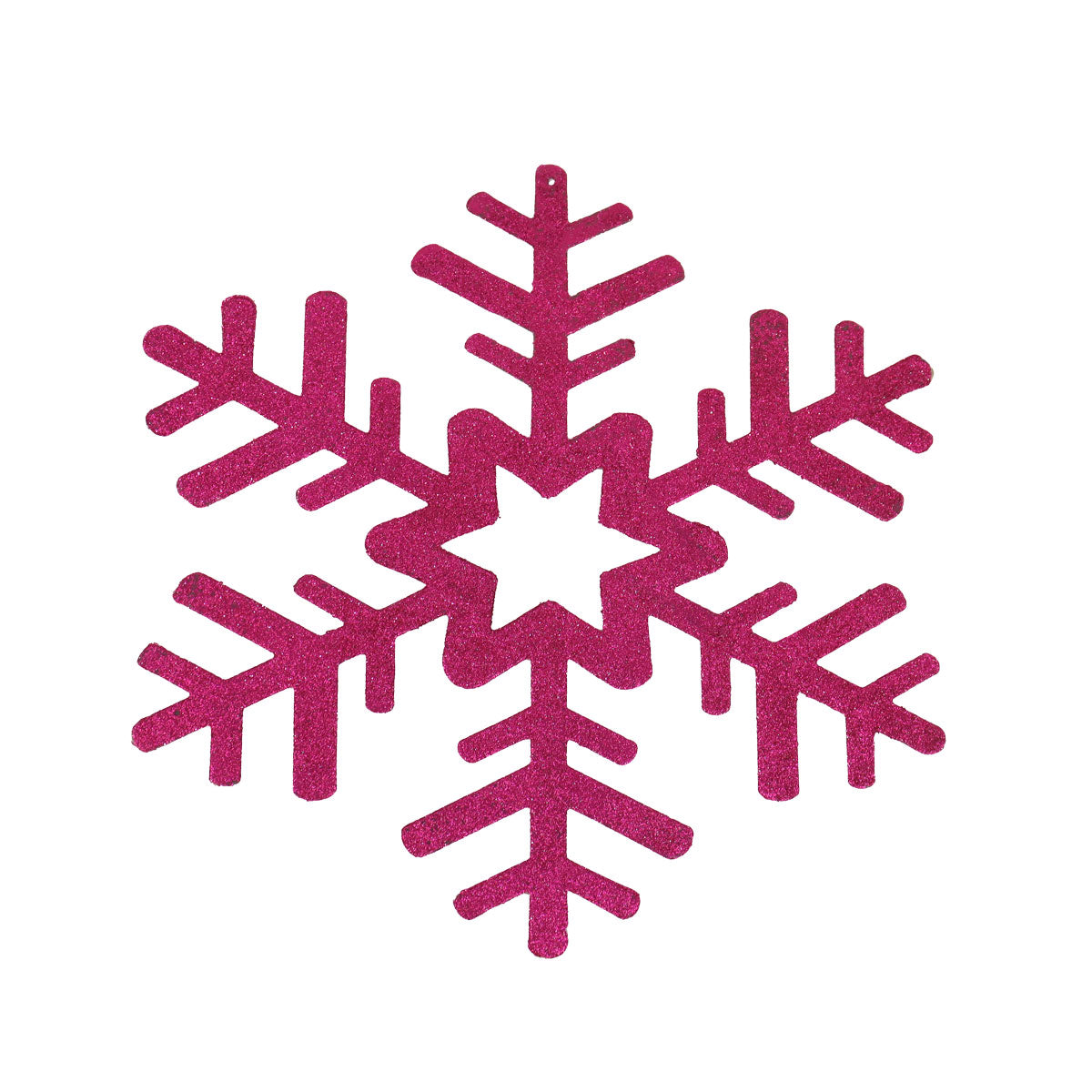 Copo de Nieve Jumbo, Glitter, Color Fucsia