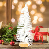Mini Pino Brillante de Navidad con Esferas, Color Blanco