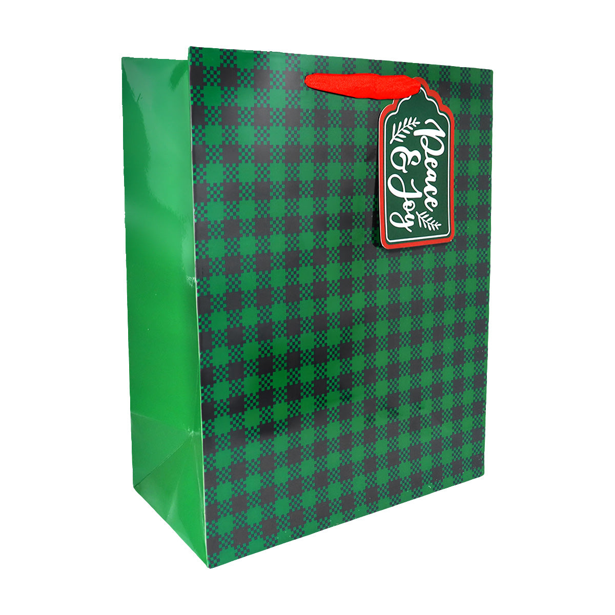 Bolsa de Regalo Navideña color Verde con Negro