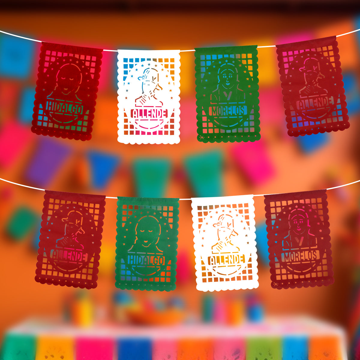 Papel Picado para Fiestas Patrias, Héroes de la Independencia