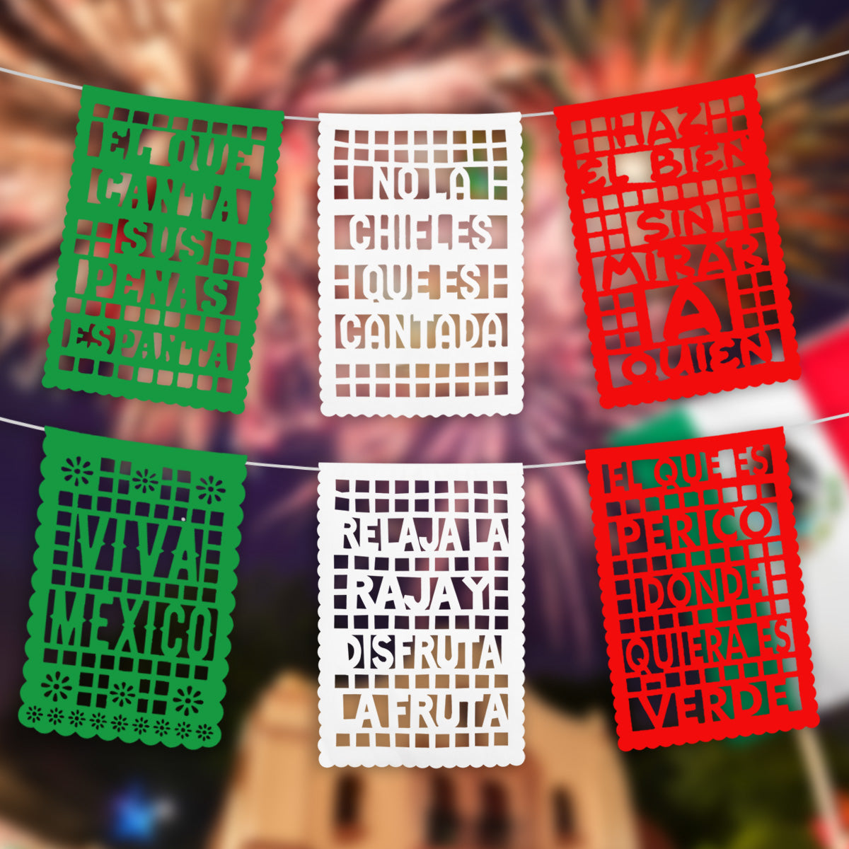 Papel Picado para Fiestas Patrias, Frases