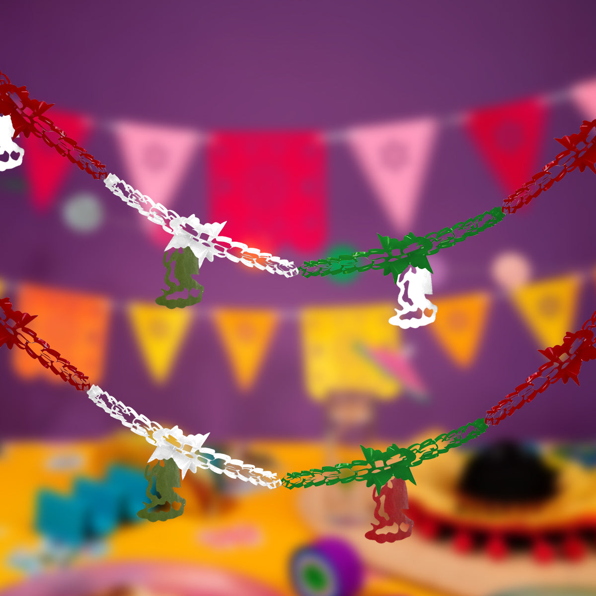 Guía Colgante con Diseño de Fiestas Patrias, Viva México