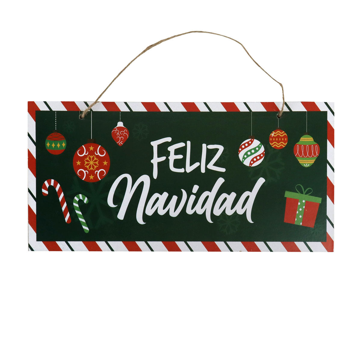 Letrero Colgante con Diseño Navideño, "Feliz Navidad"