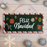 Letrero Colgante con Diseño Navideño, "Feliz Navidad"