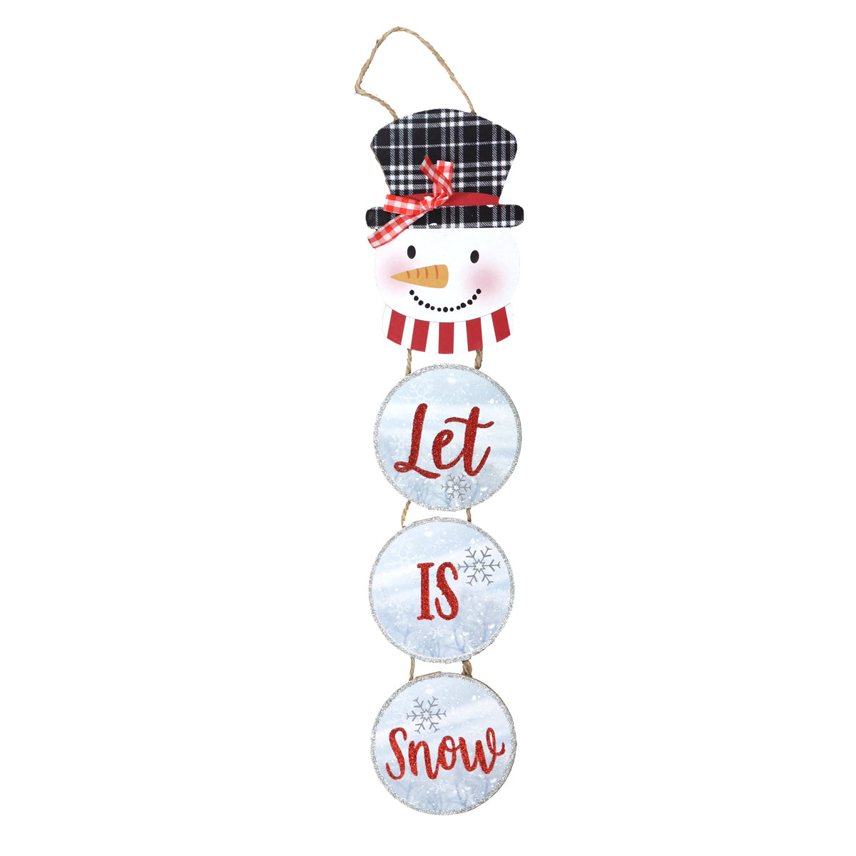 Letrero Colgante Navideño "Let It Snow"