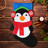 Bota Navideña Pingüino con Bufanda