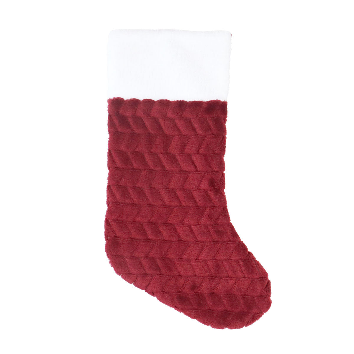 Bota Navideña de Tela color Vino