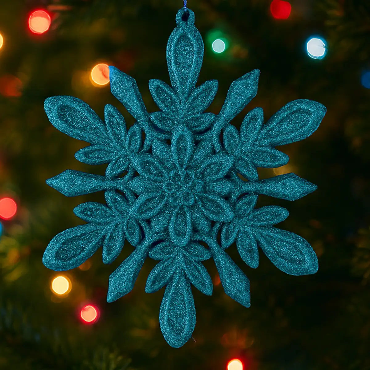 Copo de Nieve Decorativo color Azul, 2pzas