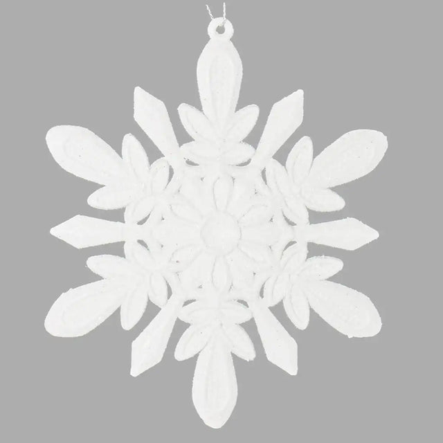 Copo de Nieve Decorativo color Blanco, 2pzas