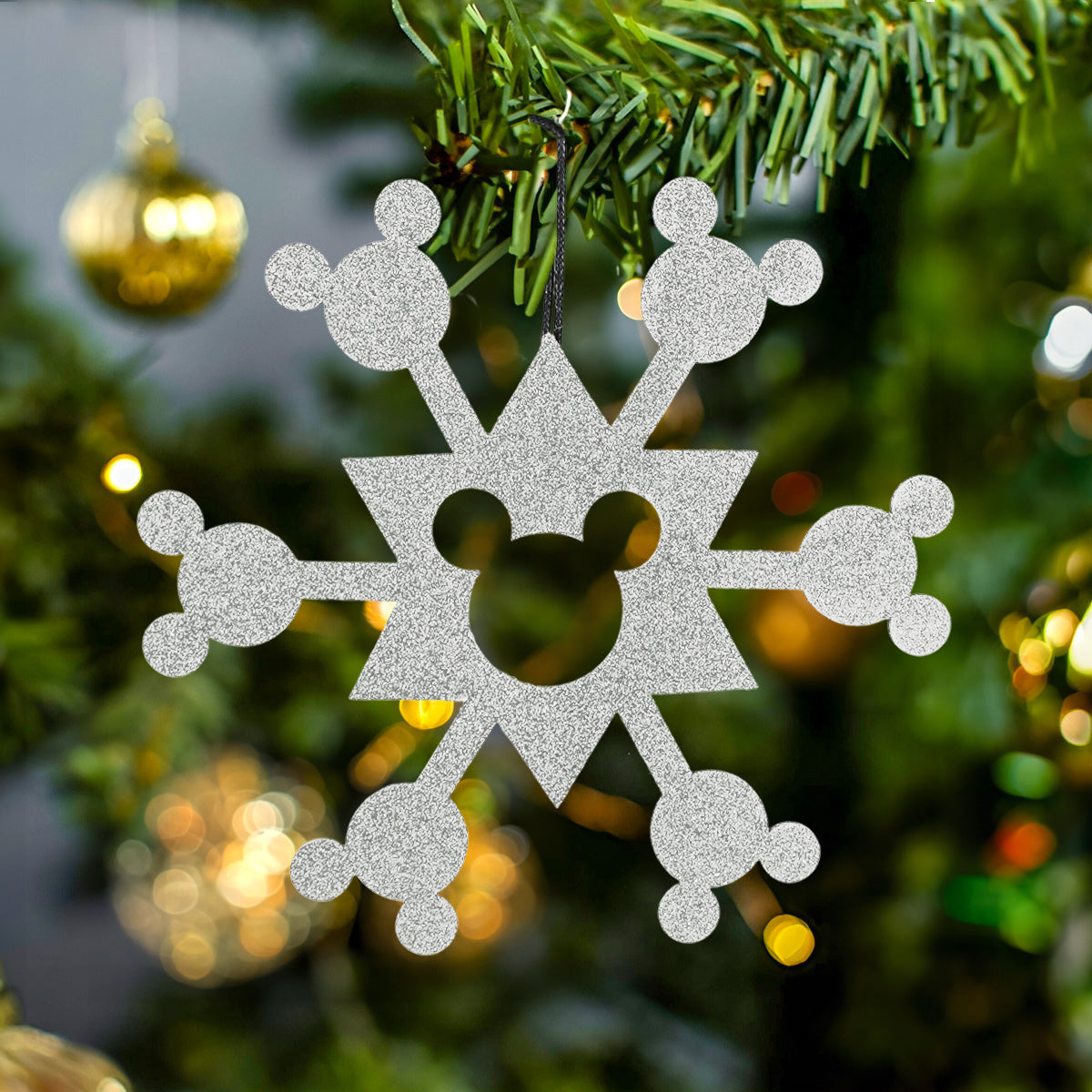 Copo de Nieve Navideño con Diseño de Mickey Mouse color Plata