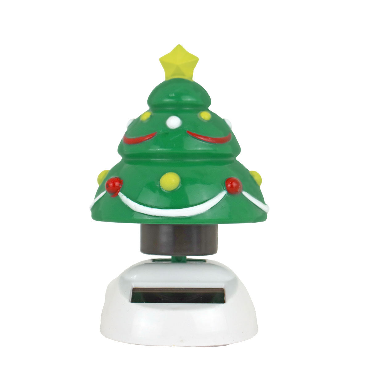 Figura Solar con Diseño de Árbol Navideño