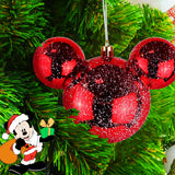 Esfera, Mickey Mouse, Efecto Nevado, Color Rojo