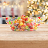 Plato de Plástico Navideño con Efecto Celofán, Diseño Galletas de Jengibre