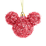 Esferas Tinsel de Mickey, 2 pzas, Color Fucsia