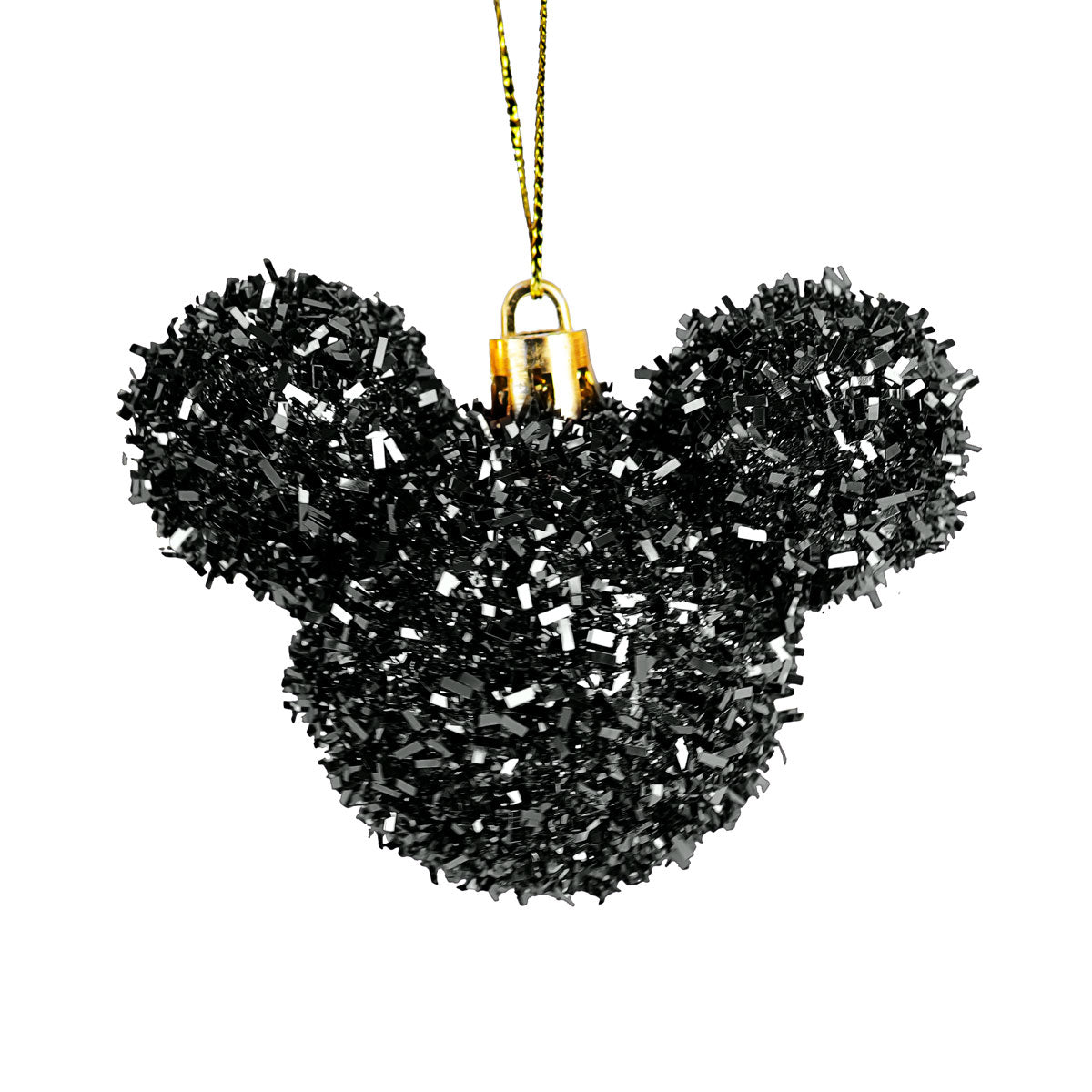 Esferas Tinsel de Mickey, 2 pzas, Color Negro