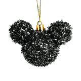 Esferas Tinsel de Mickey, 2 pzas, Color Negro