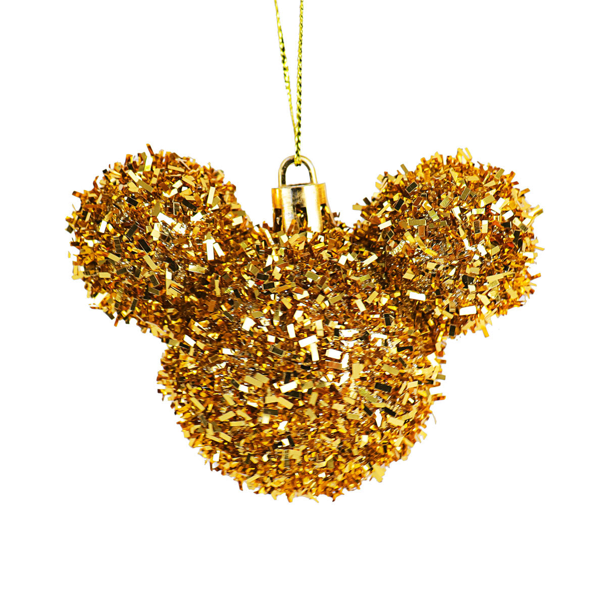 Esferas Tinsel de Mickey, 2 pzas, Color Dorado
