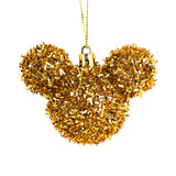 Esferas Tinsel de Mickey, 2 pzas, Color Dorado