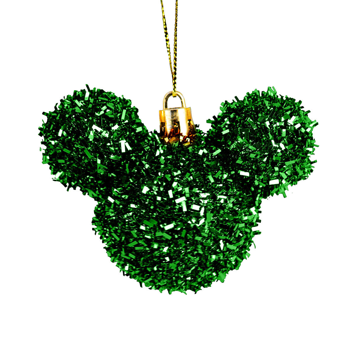 Esferas Tinsel de Mickey, 2 pzas, Color Verde