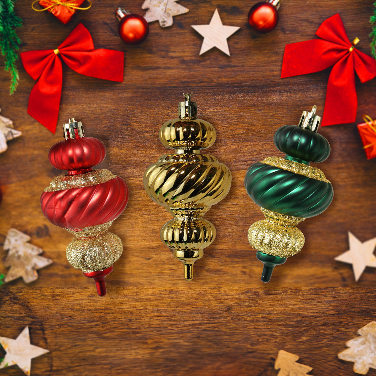 Set de 3 Ornamentos Navideños