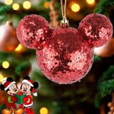 Esfera de Ojuelas Glitter, Mickey Mouse, Color Rojo